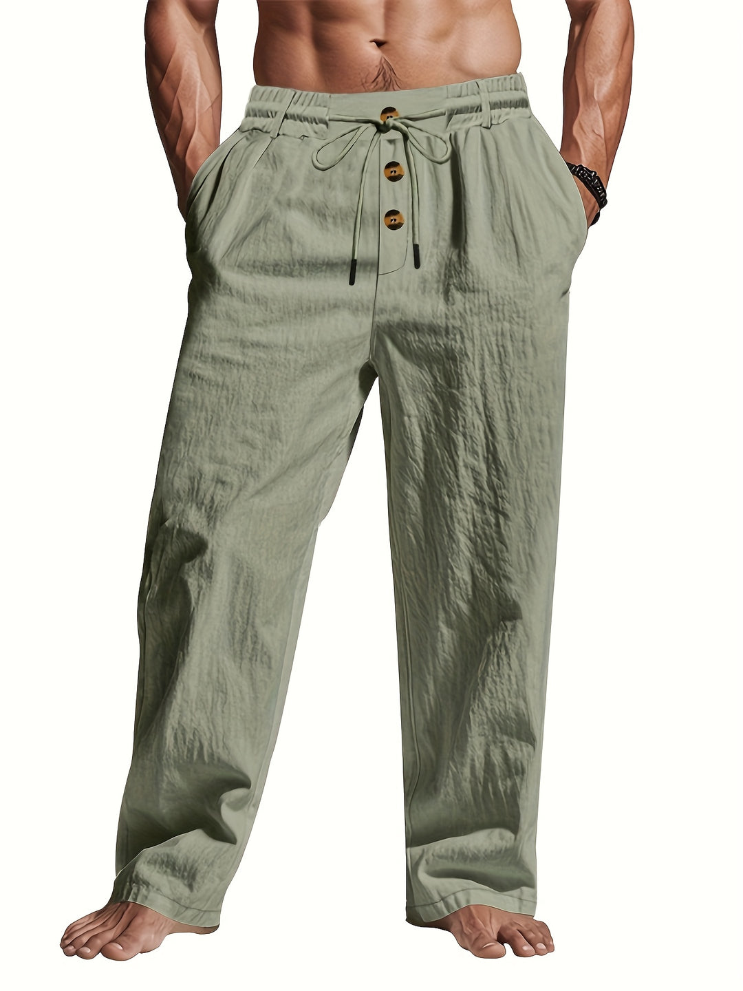 Short Décontracté Homme – Pantalon Court Léger avec Ceinture Élastique