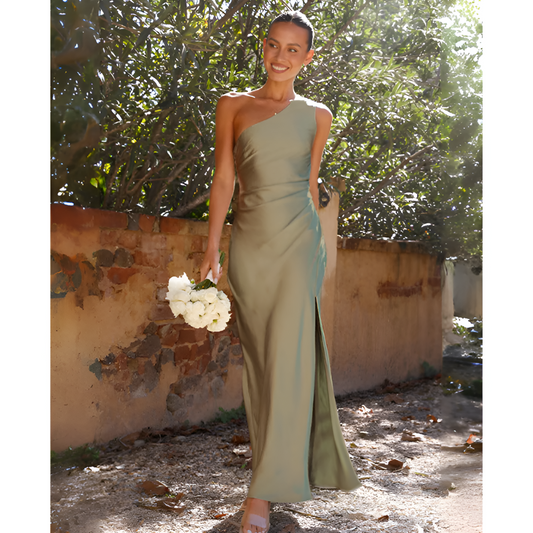 Robe Cocktail Élégante Verte Brillante pour Femme - LuxeStyle