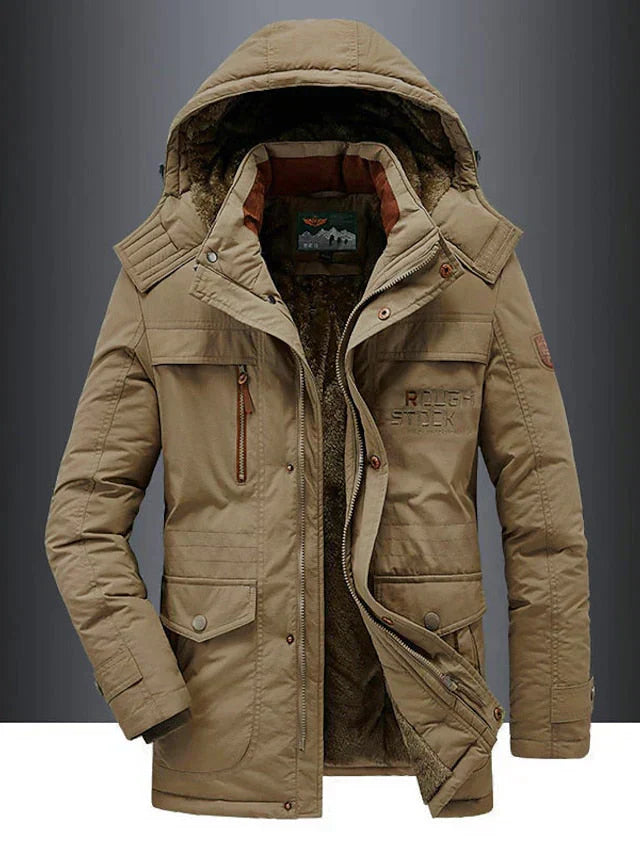 Veste hivernale épaisse pour homme olive