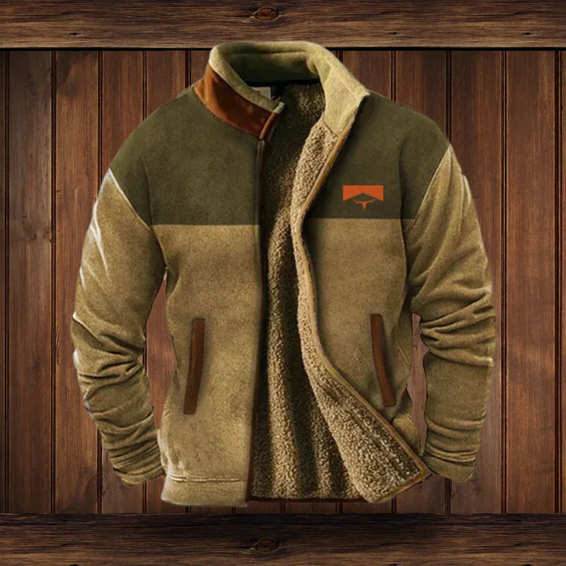 Veste en laine épaisse style tribale pour homme