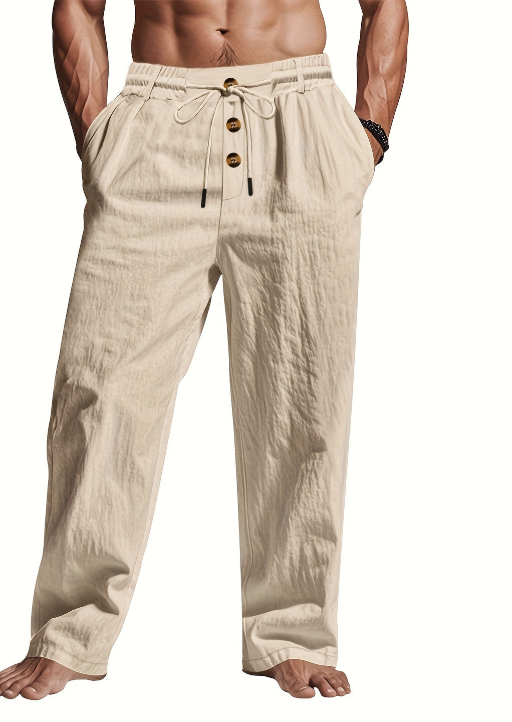 Short Décontracté Homme – Pantalon Court Léger avec Ceinture Élastique