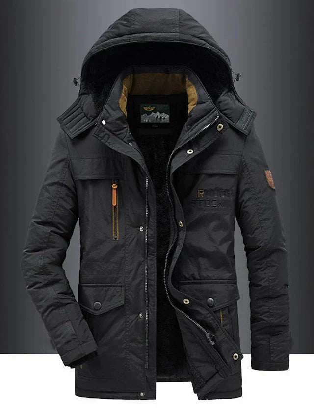 Veste hivernale épaisse pour homme olive