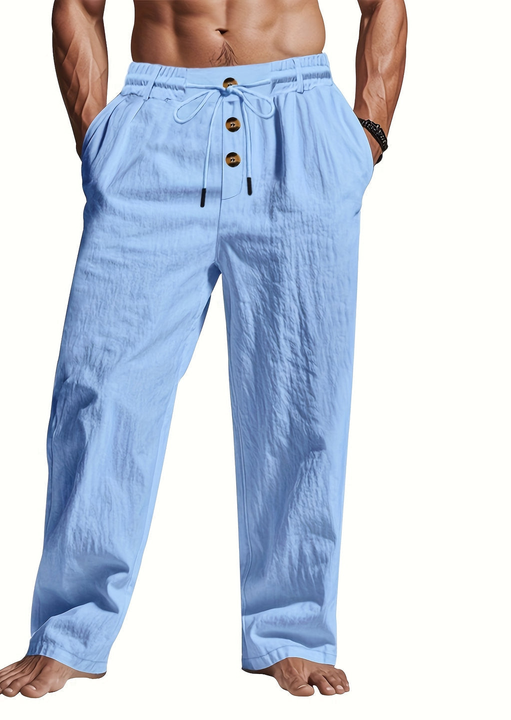 Short Décontracté Homme – Pantalon Court Léger avec Ceinture Élastique