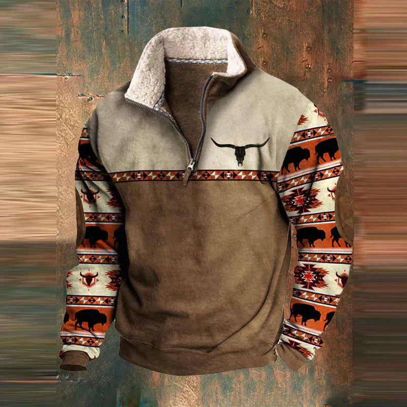 Sweat à capuche Manches Colorées Tribal
