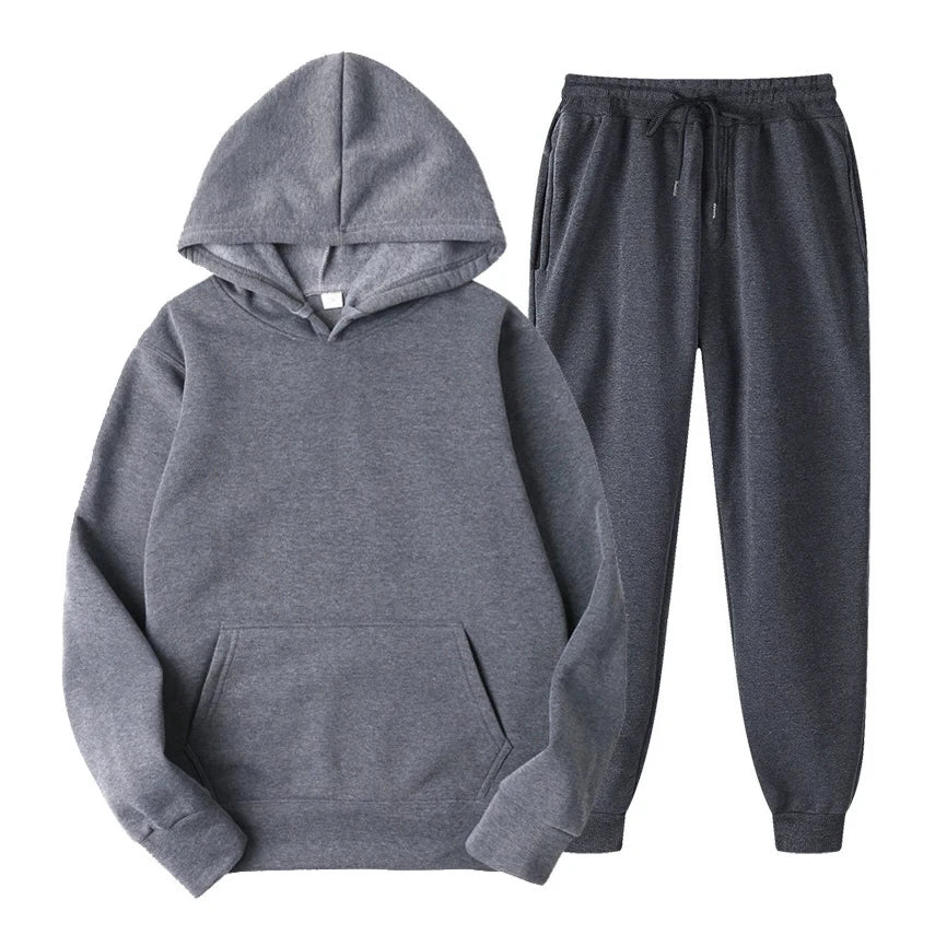 Survêtement Homme Confort - Sweat Capuche & Pantalon Élastique Respirant