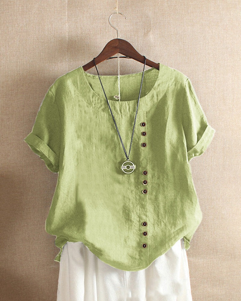 Blouse Féminine Lin Clair - Chemisier Élégant pour Femme