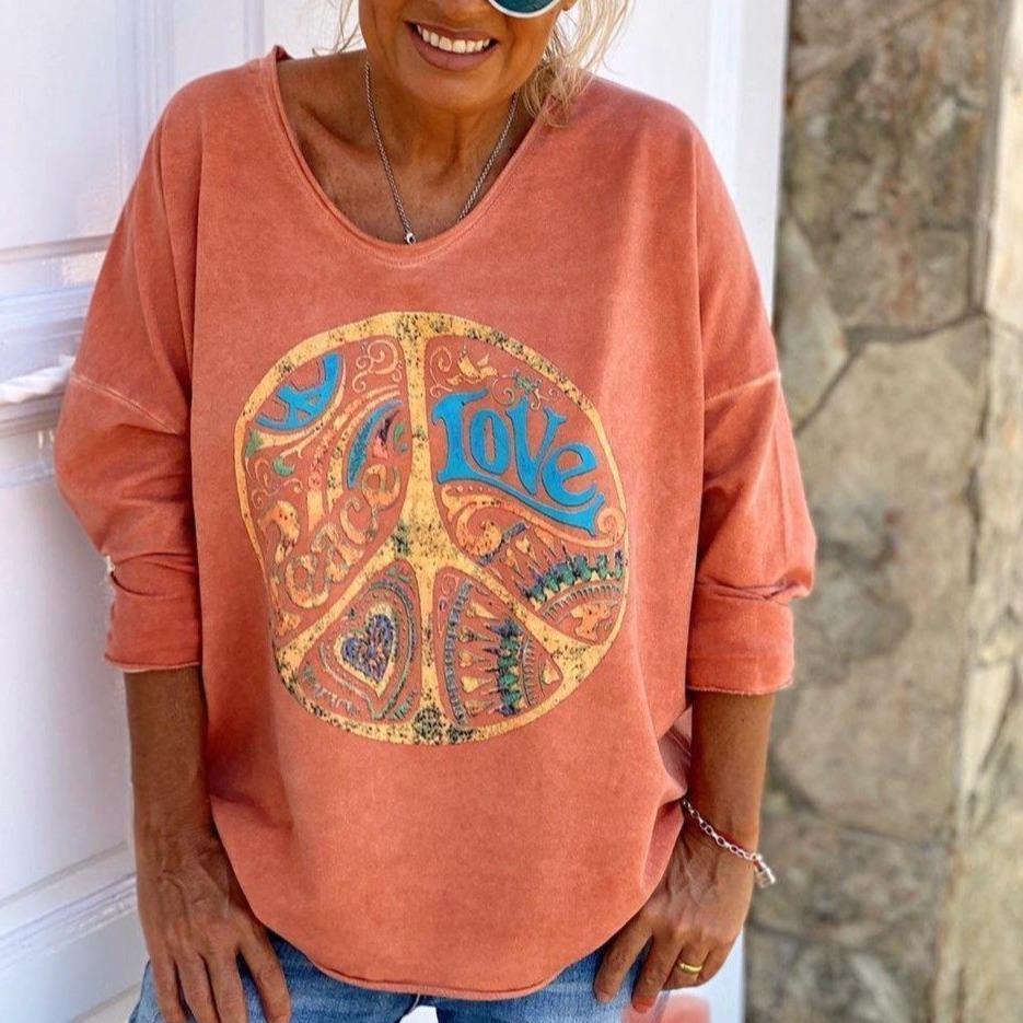 Sweat à Capuche Féminin Orange Floral - LuxeStyle