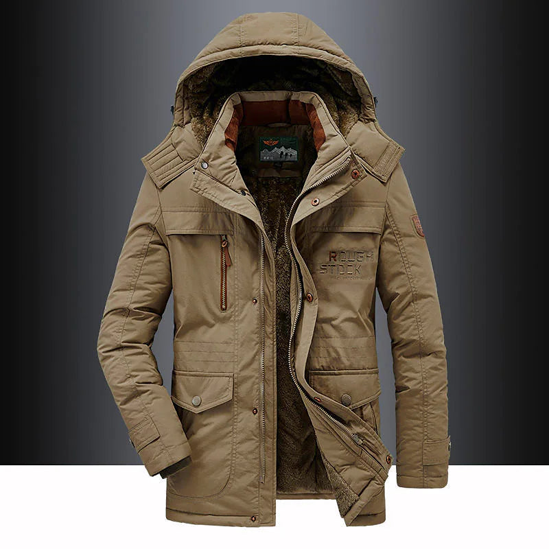 Doudoune Hiver avec Capuchon et Fermeture Éclair pour Homme