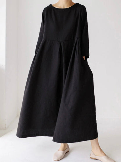 Robe Longue Femme Lin Élégante, Confortable et Chic