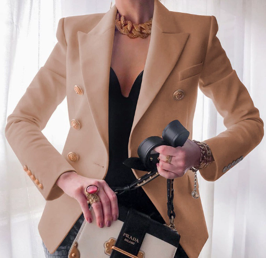 Blazer Élégant Femme Hiver