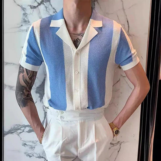 Chemise Homme Coton Manches Courtes - LuxeStyle