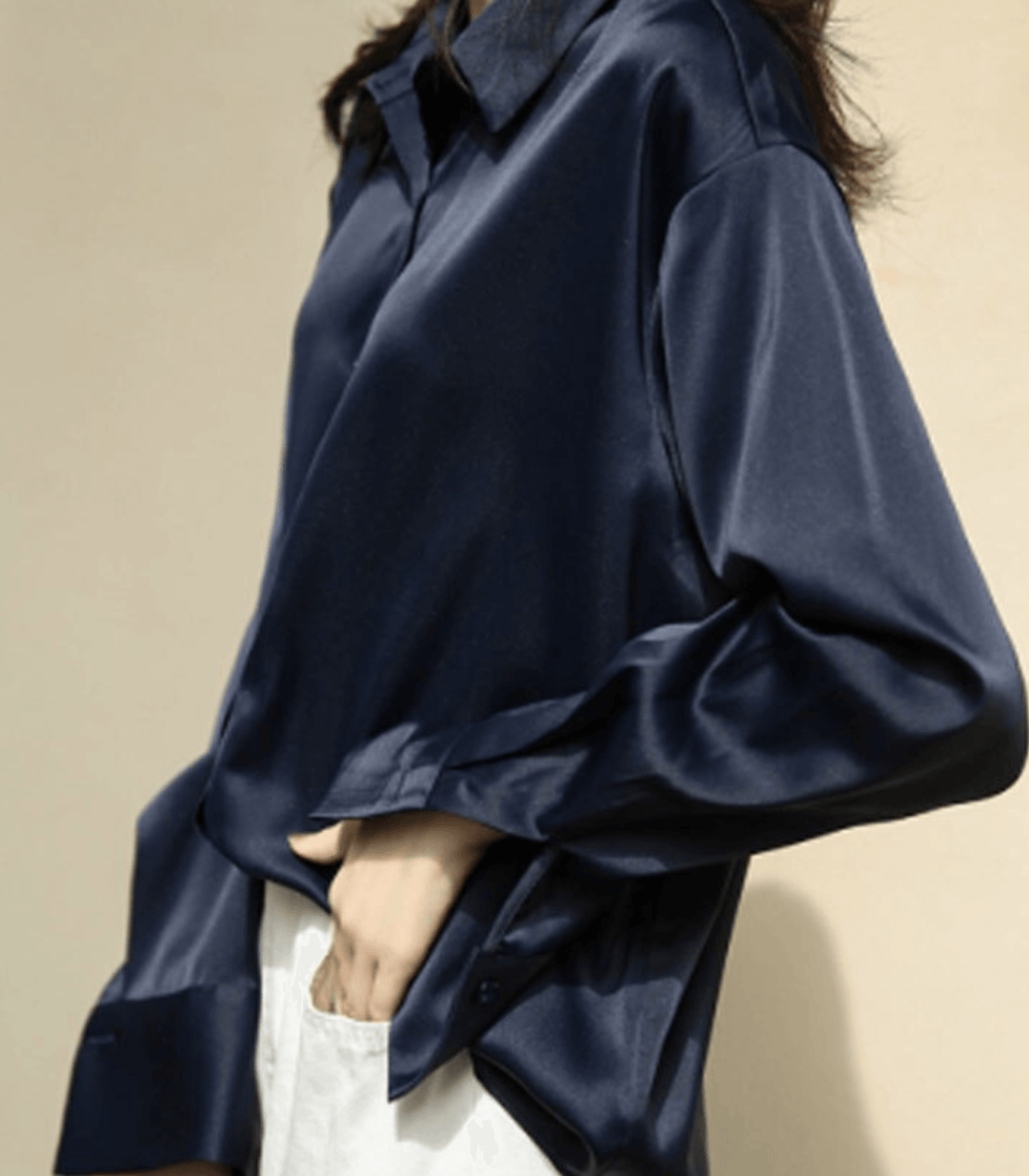 Blouse Féminine À Manches Longues Col V