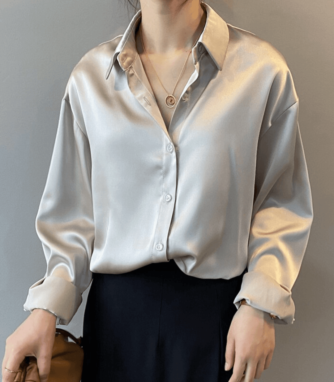 Blouse Féminine À Manches Longues Col V - LuxeStyle