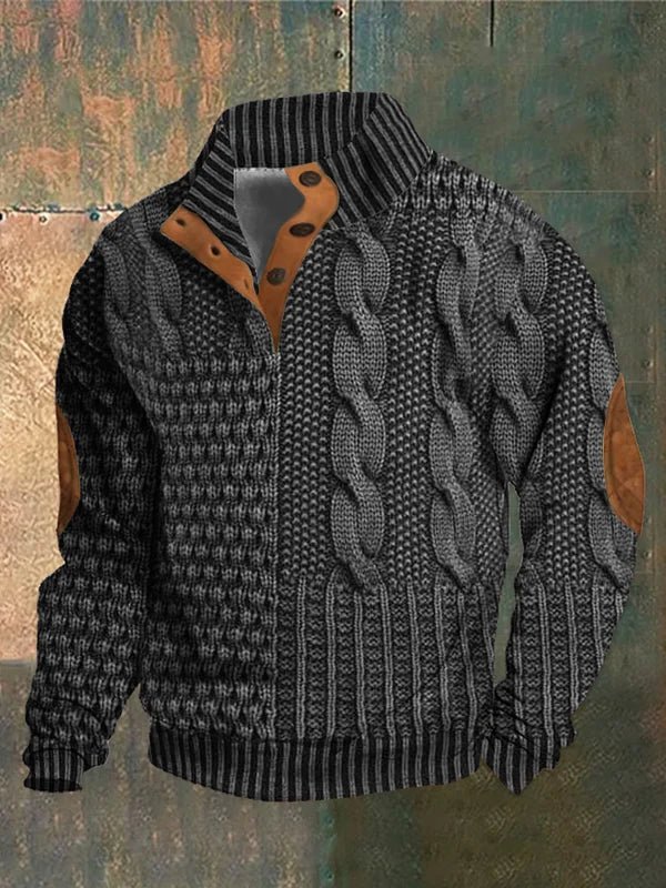 Veste molletonnée col montant brun hivernal