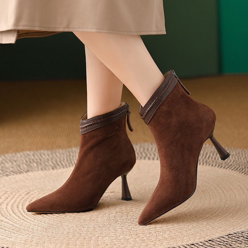 Bottines Féminines à Talon Élégant pour Soirées