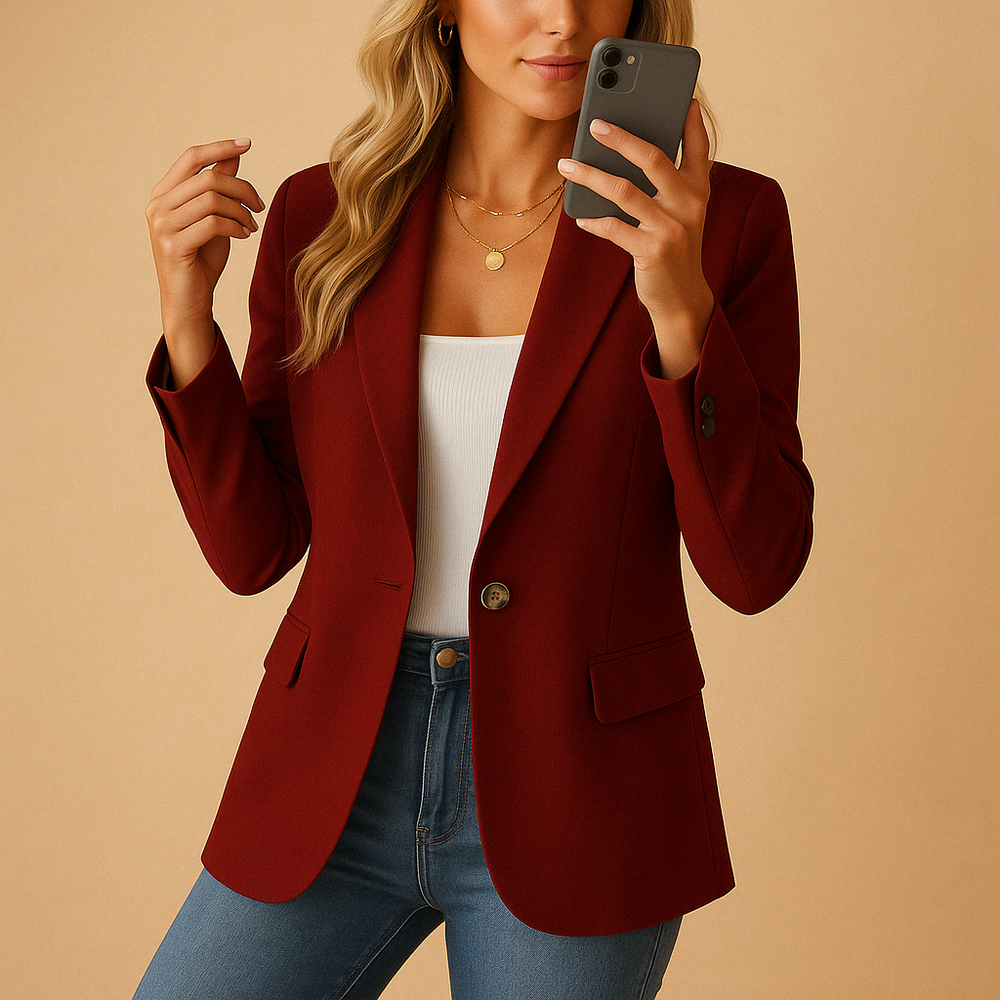 Veste Blazer Élégante à Manches Longues