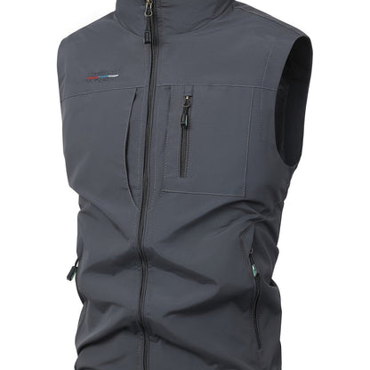 Gilet décontracté poches multiples homme