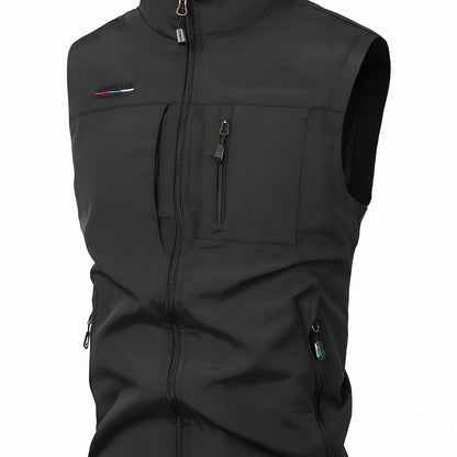 Gilet décontracté poches multiples homme