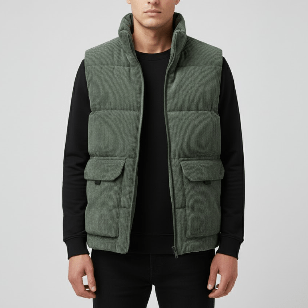 Gilet douillet isolé pour homme hiver
