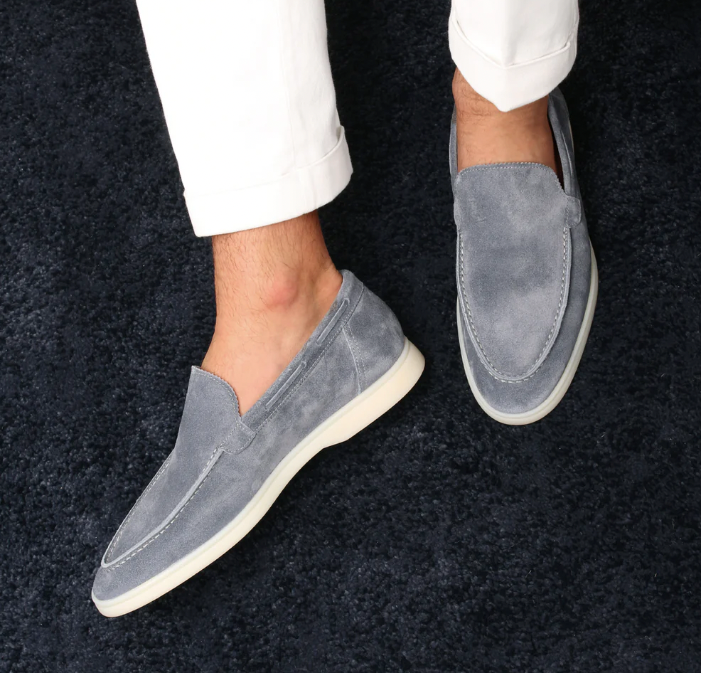 Chaussures Décontractées Homme Cuir Gris Chic - LuxeStyle