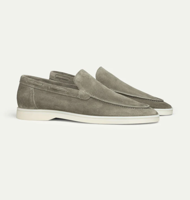 Chaussures Décontractées Homme Cuir Gris Chic