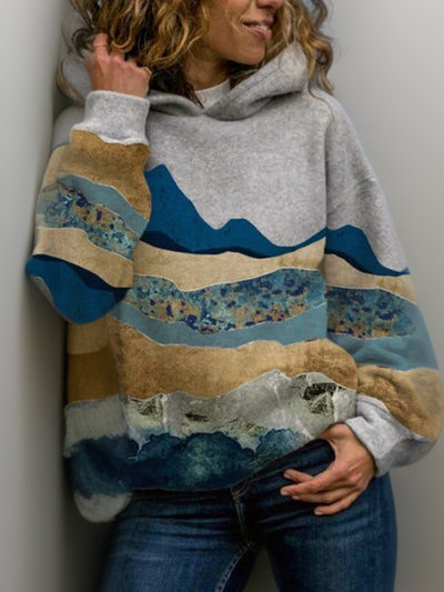 Sweat À Capuche Coloré Confortable pour Femme