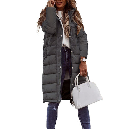 Parka Femme Hiver Élégante - Manteau Long Capuche Légère