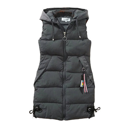 Veste mode décontractée sans manches poches zippées