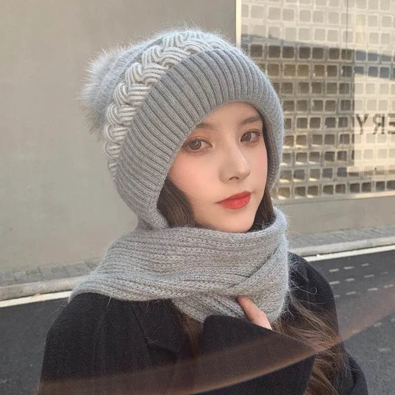 Chapeau et Écharpe Douillet Polaire pour Femme