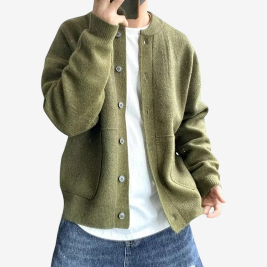 Cardigan Douillet à Poches avec Col Rond - LuxeStyle