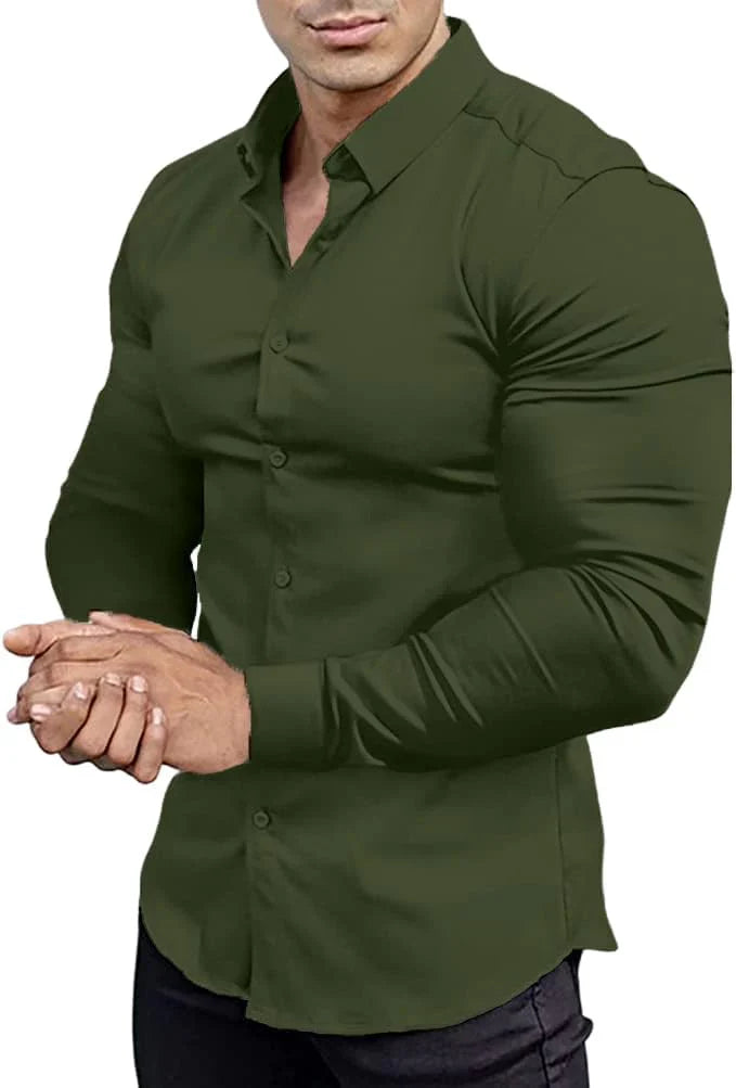 Chemise Homme Élégante Stretch pour Travail ou Soirée