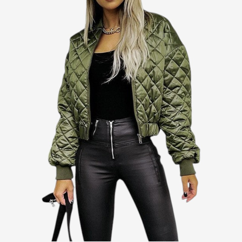 Veste bomber tendance à manches longues avec poches cargo