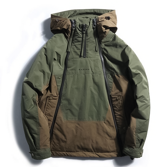 Veste Hiver Élégante avec Capuche Détachable pour Homme - LuxeStyle