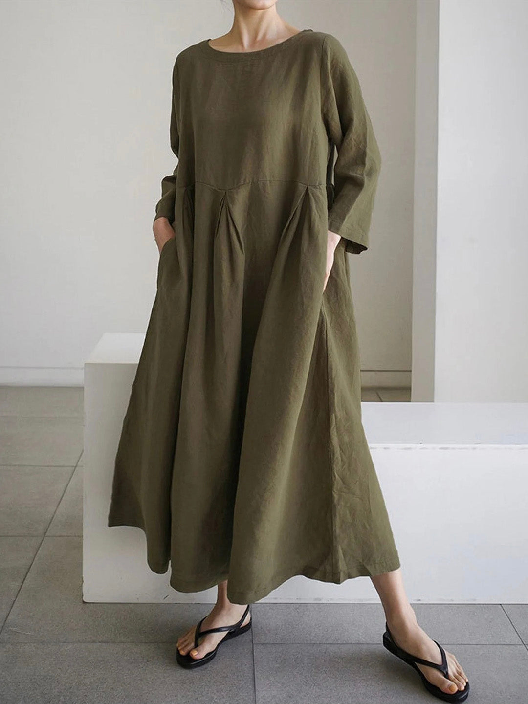 Robe Longue Femme Lin Élégante, Confortable et Chic