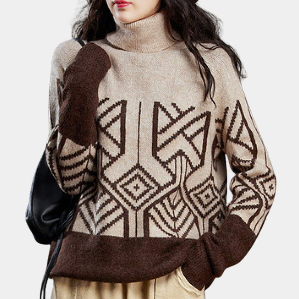 ALOHA - Pull Col Montant pour Femme