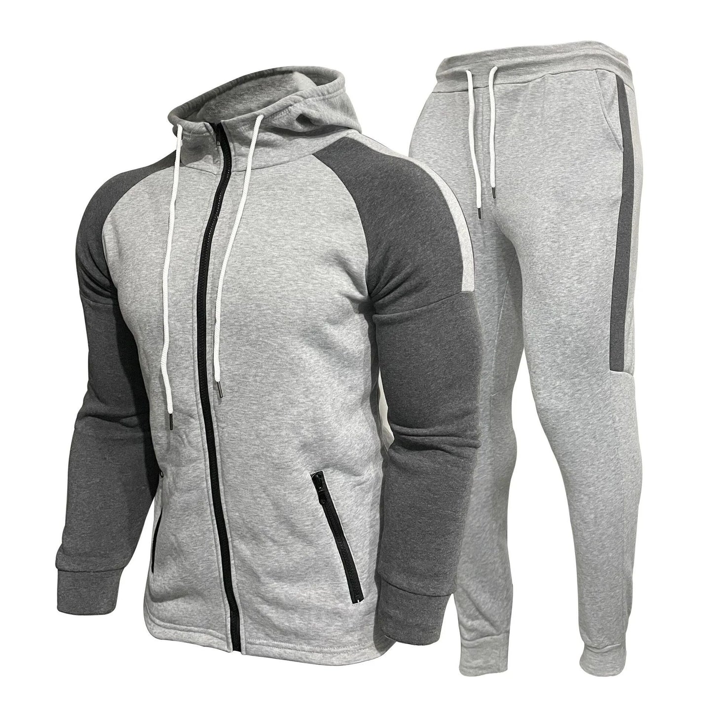 Survêtement Sport Homme Noir Blanc Décontracté