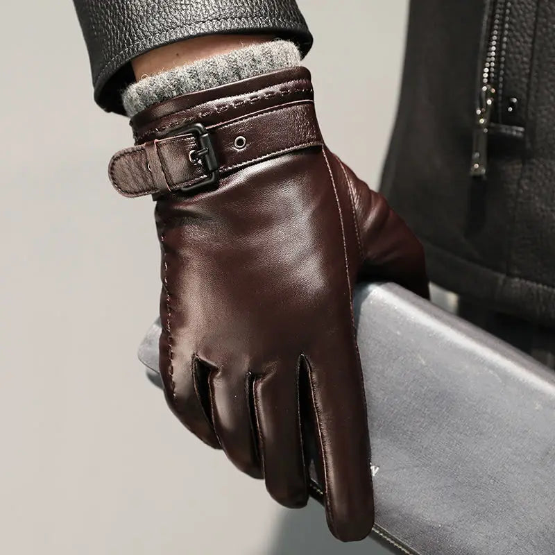 Gants Hiver Téléphone Intelligent avec Fermeture Réglable pour Homme - LuxeStyle