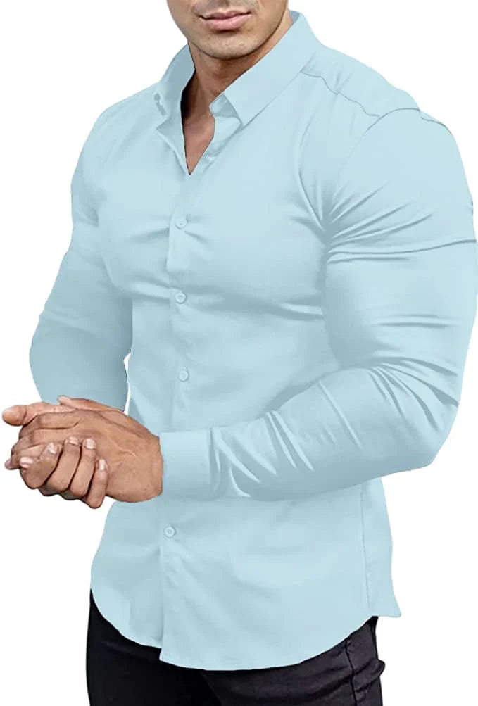 Chemise Homme Élégante Stretch pour Travail ou Soirée