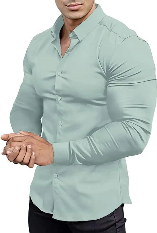 Chemise Homme Élégante Stretch pour Travail ou Soirée