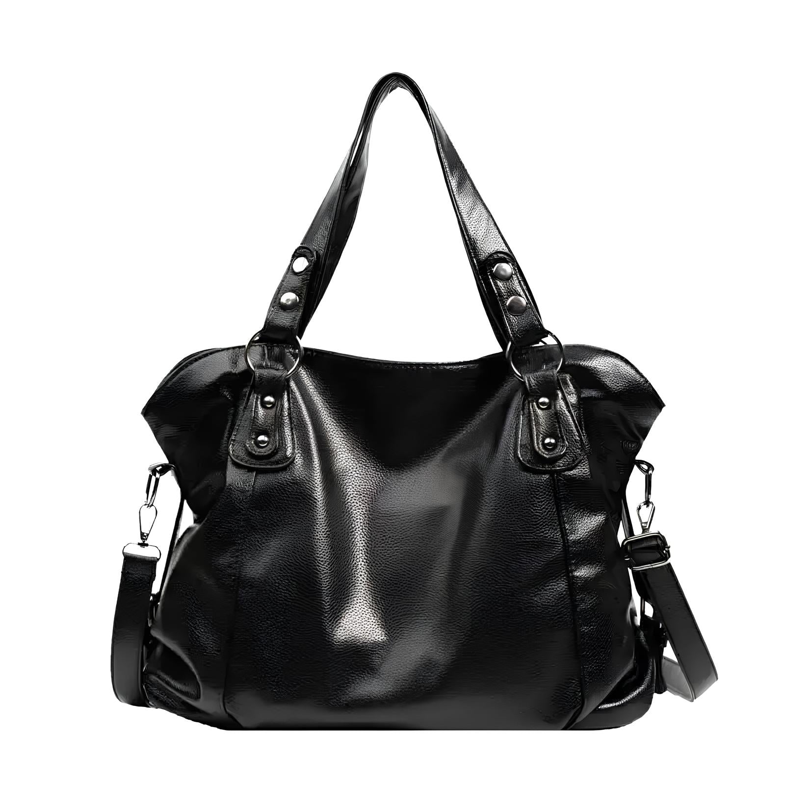 Sac à Main en Cuir Élégant Noir - LuxeStyle