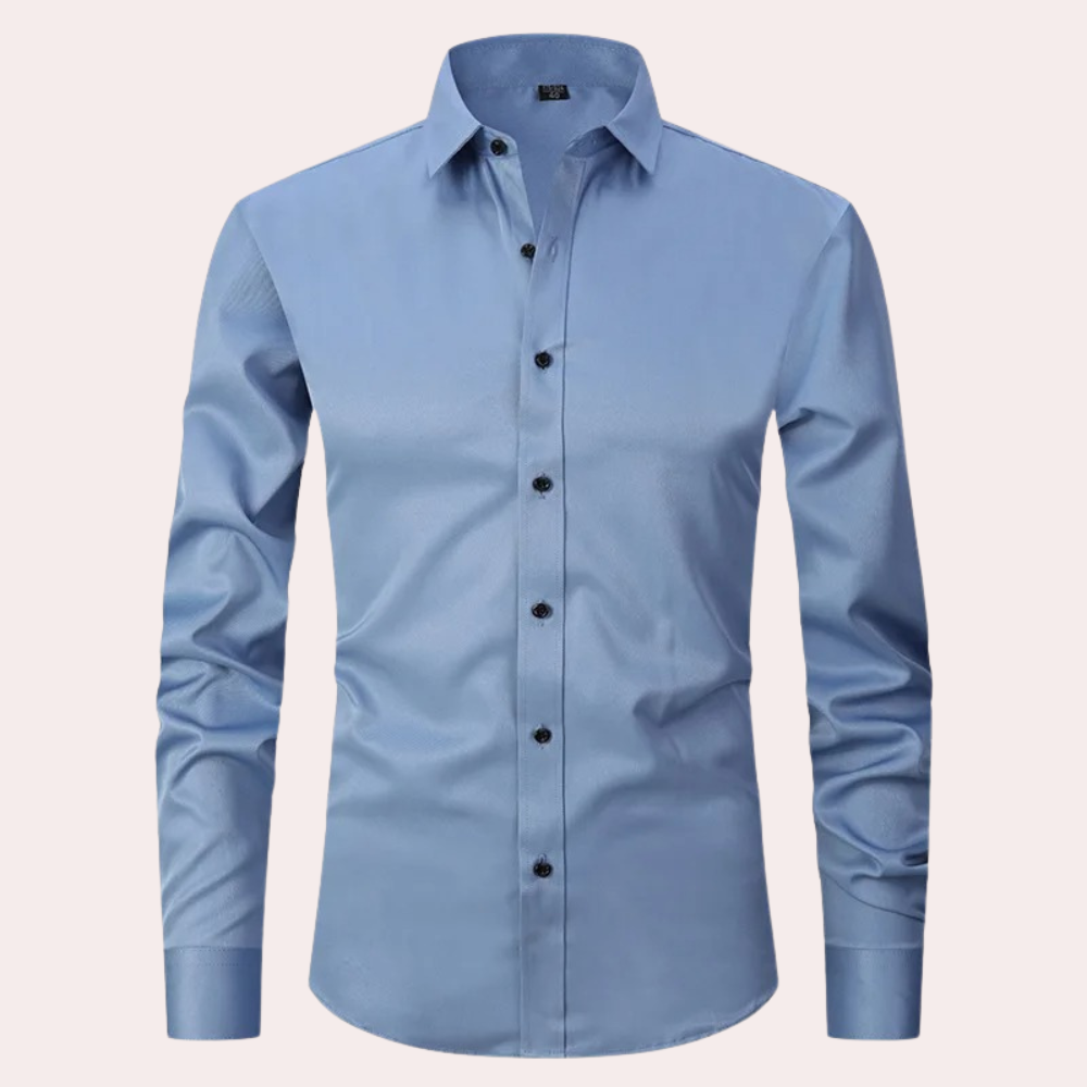Chemise Homme Classique Manches Longues Rouge