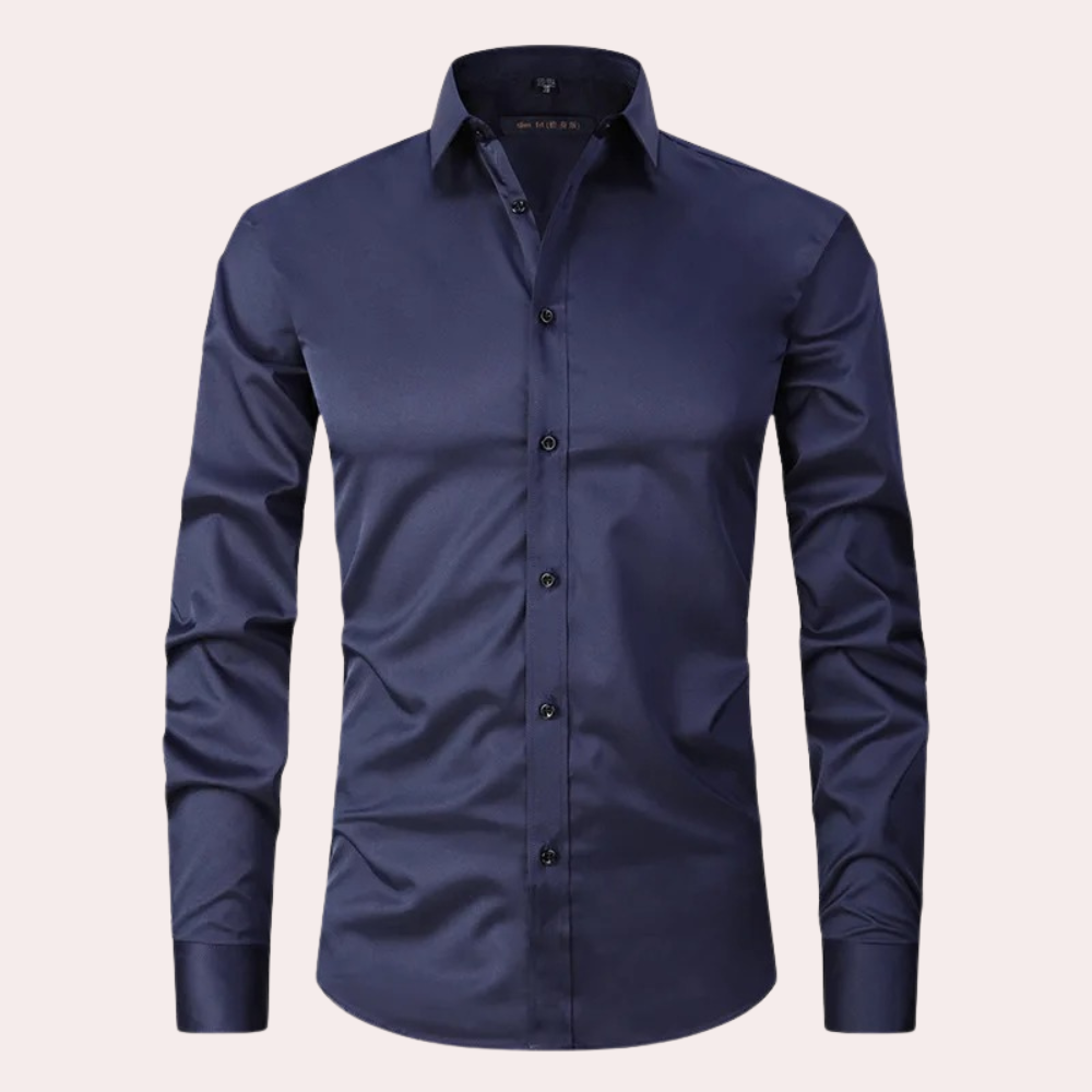 Chemise Homme Classique Manches Longues Rouge