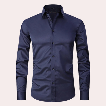 Chemise Homme Classique Manches Longues Rouge