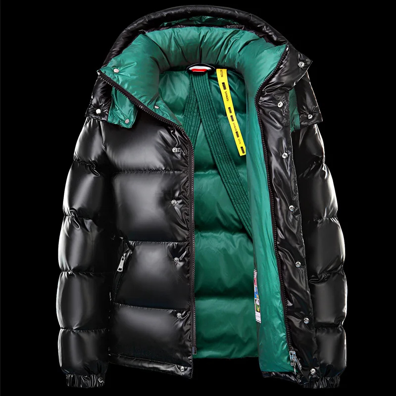 Parka Hiver à Capuche avec Poches et Fermeture Éclair