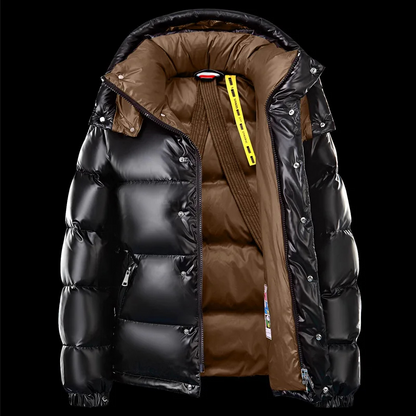 Parka Hiver à Capuche avec Poches et Fermeture Éclair