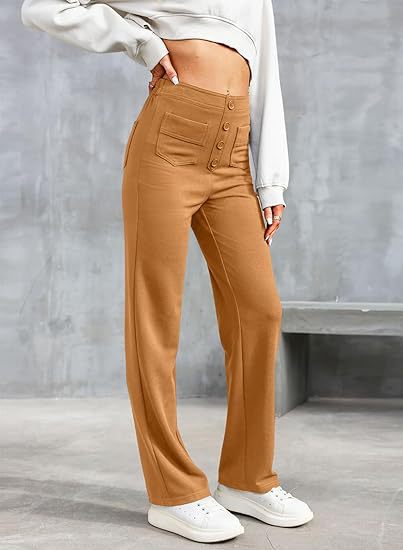 Pantalon femme décontracté noir profond