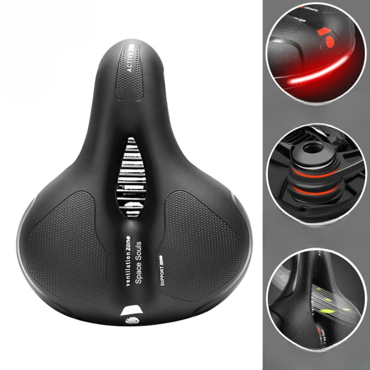 Selle de Vélo Confortable avec Éclairage LED Intégré