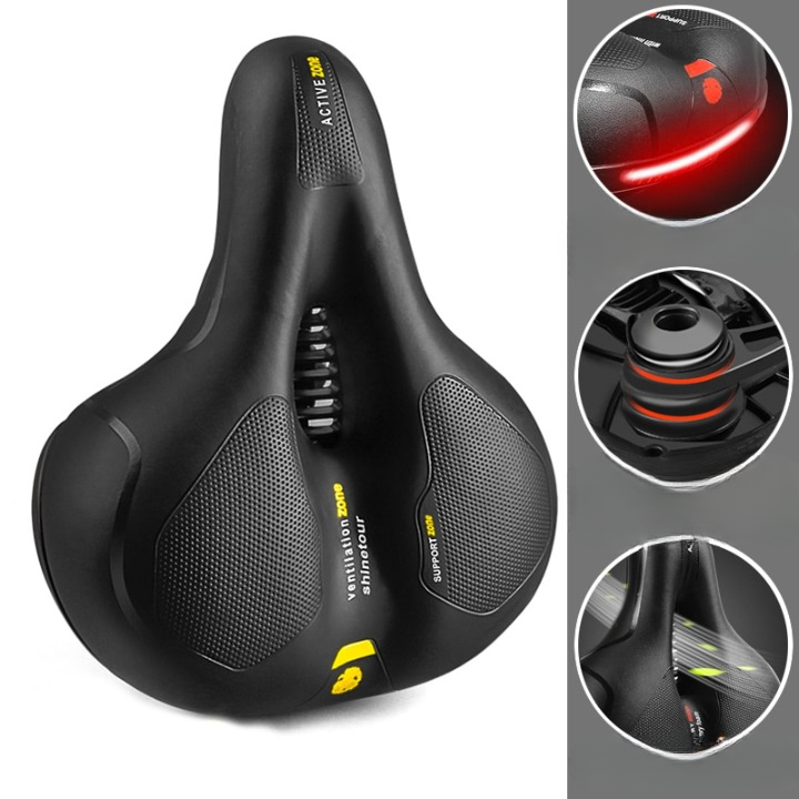 Selle de Vélo Confortable avec Éclairage LED Intégré