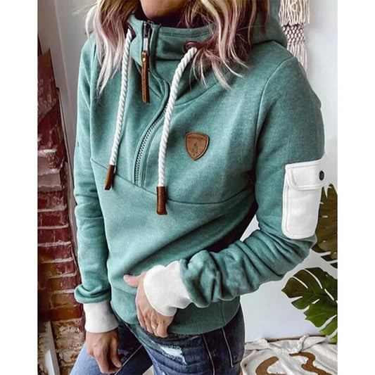 Sweat à capuche femme confort doux - Maille molletonnée et décontractée - LuxeStyle