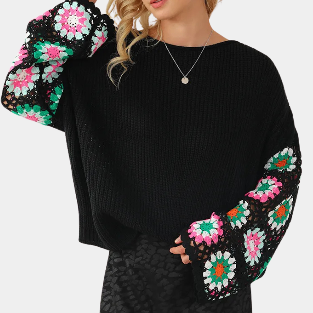 VICTORIA - Pull de Fleurs Sophistiqué pour Femmes